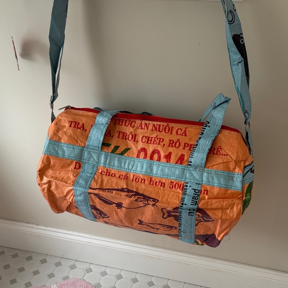 Duffle Bag- weekender made from recycled materials (Cambodia)